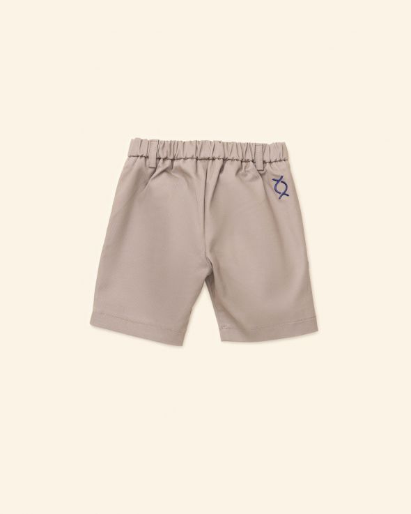 Bermuda per neonato Gabardina colore Tortora 