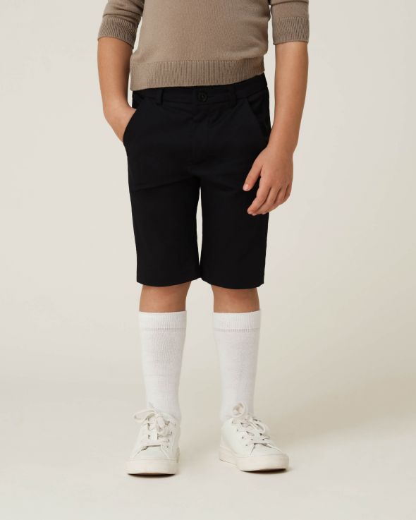 Bermuda per bambino Gabardina colore Blu 