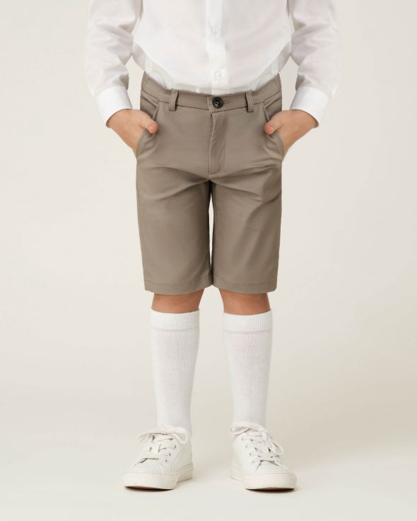 Bermuda per bambino Gabardina colore Tortora 