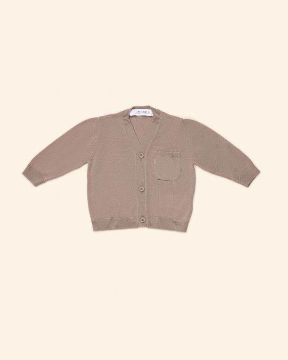 Cardigan per neonato Cachemire colore Beige 