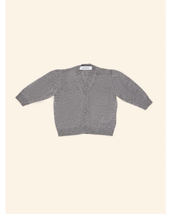 Cardigan per neonato Cachemire colore Grigio 