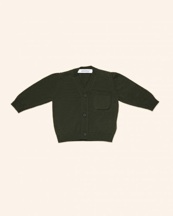 Cardigan per neonato Cachemire colore Verde 