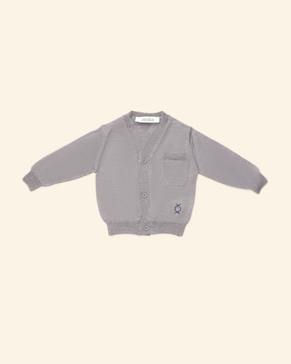 Cardigan per neonato Lana colore Grigio 