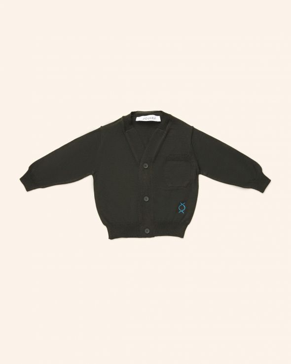 Cardigan per neonato Lana colore Verde 