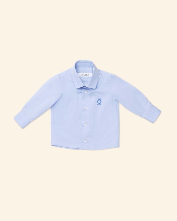 Camicia per neonato Tinta unita colore Azzurro 