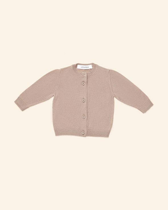 Cardigan per neonata Cachemire colore Beige 