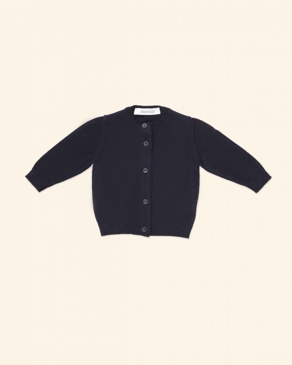 Cardigan per neonata Cachemire colore Blu 