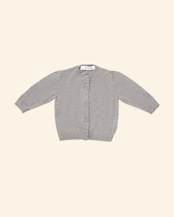 Cardigan per neonata Cachemire colore Grigio 
