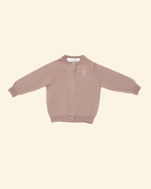 Cardigan per neonata Lana colore Beige 
