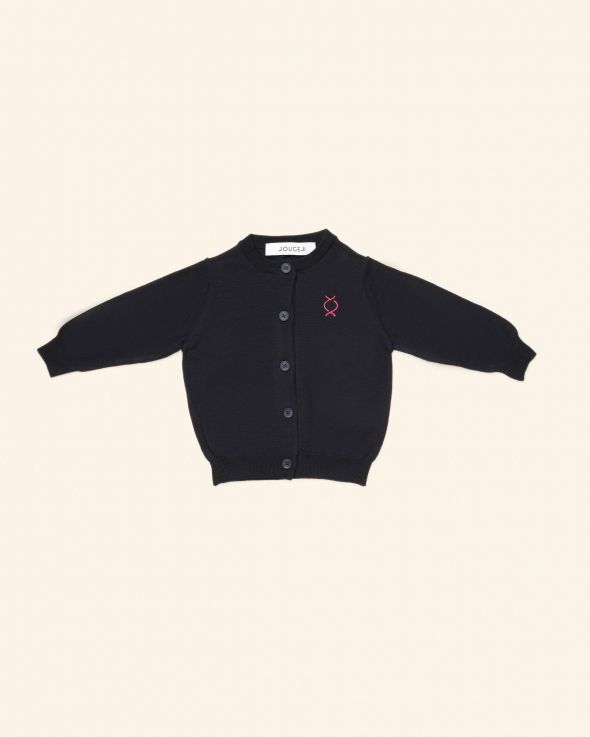 Cardigan per neonata Lana colore Blu 