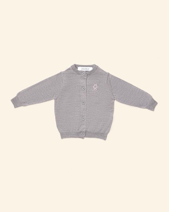 Cardigan per neonata Lana colore Grigio 