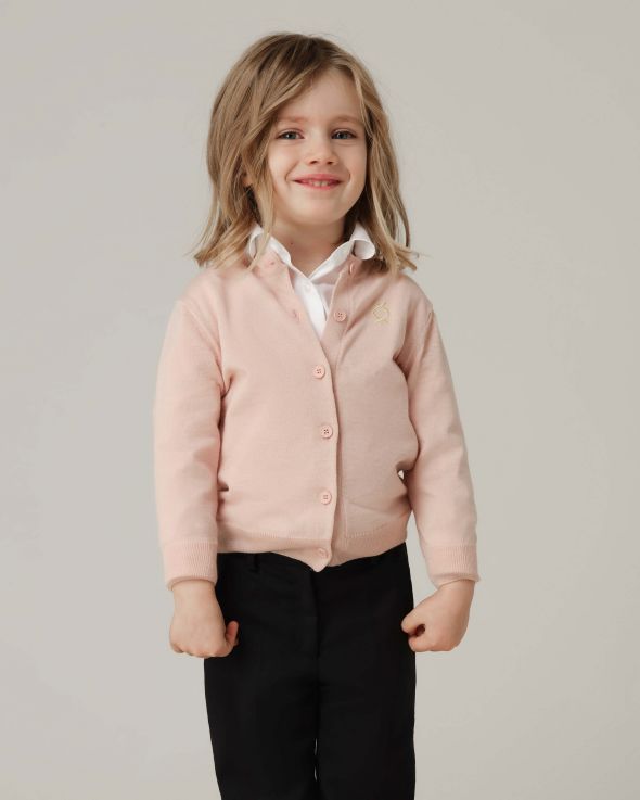 Cardigan per bambina Lana colore Rosa 