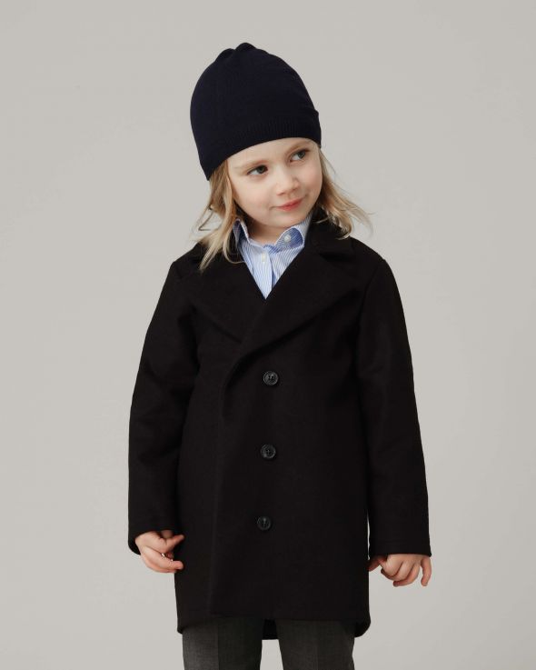 Cappotto per bambina Panno colore Blu 