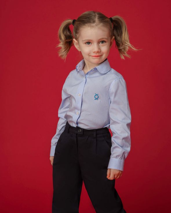 Camicia per bambina Riga colore Azzurra 