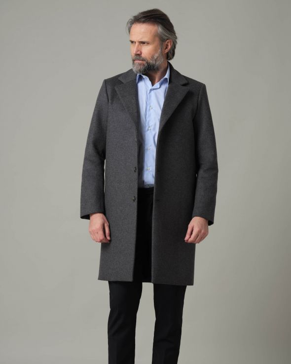 Cappotto per uomo Panno colore Grigio 