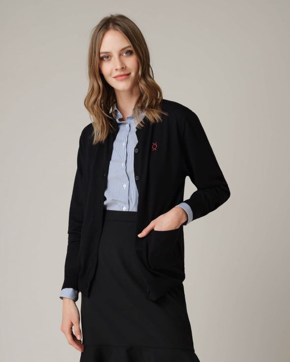 Cardigan per donna Cachemire colore Blu 