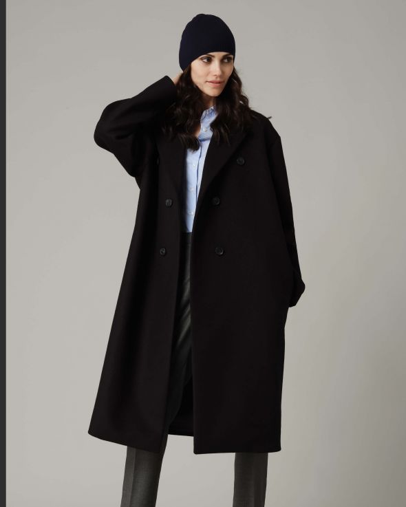 Cappotto per donna Panno colore Blu 