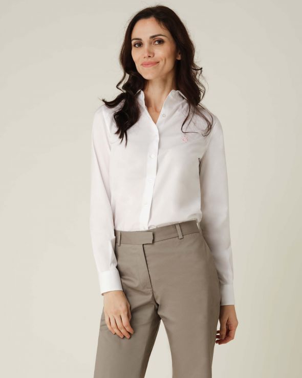 Camicia per donna Tinta unita colore Bianco 