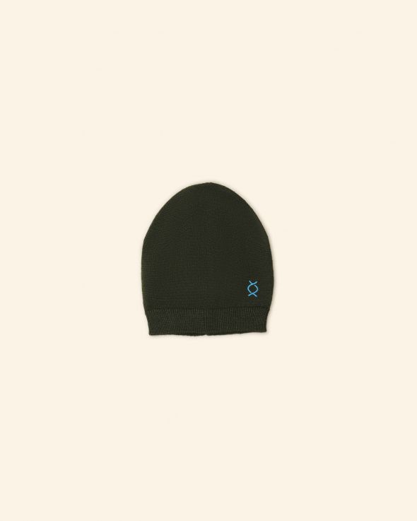 Cappellino per neonato Cachemire colore Verde 