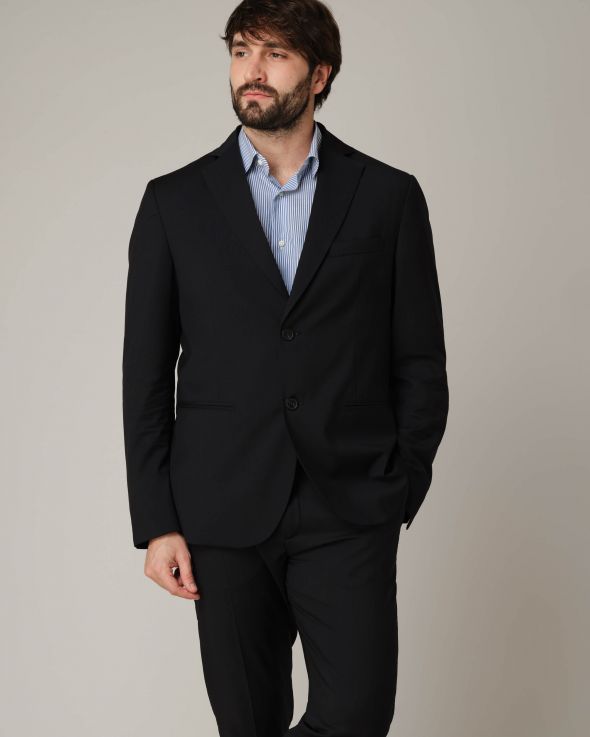 Giacca per uomo Fresco di lana colore Blu 