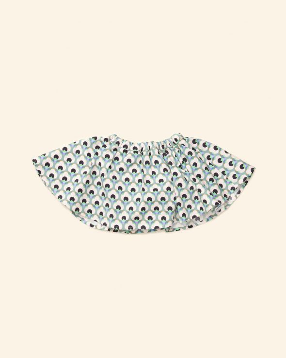 Gonna per neonata Voile colore Verde bianco 