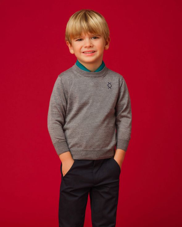 Maglione per bambino Cachemire colore Grigio 