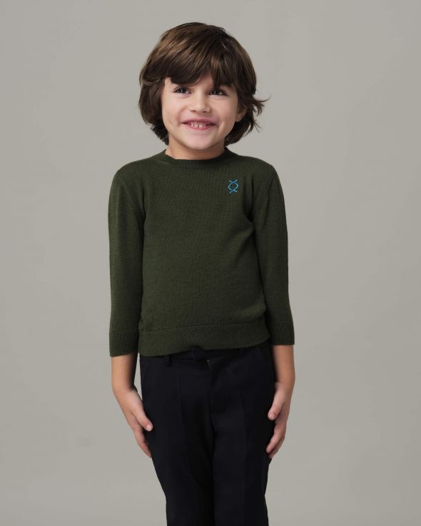 Maglione per bambino Lana colore Verde 