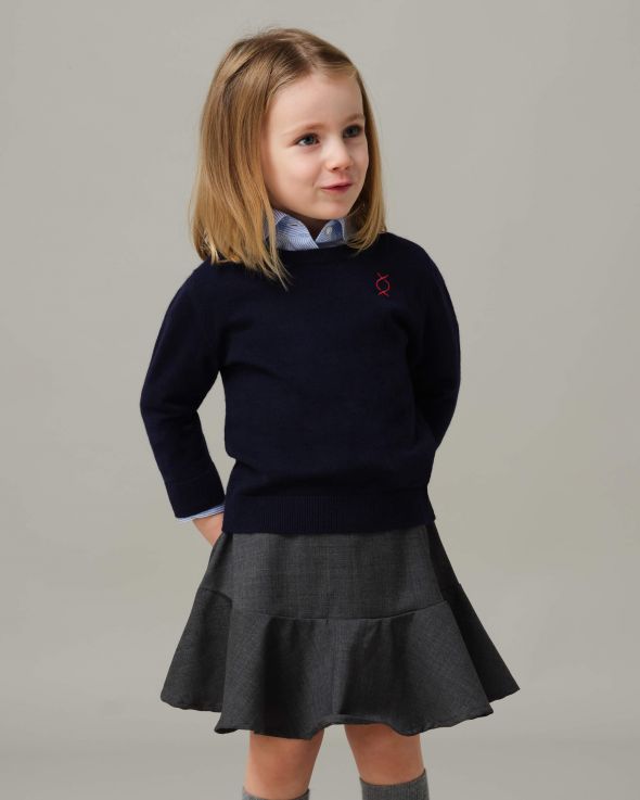 Maglione per bambina Lana colore Blu 