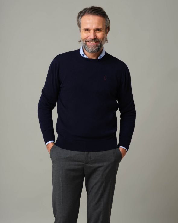 Maglione per uomo Lana colore Blu 