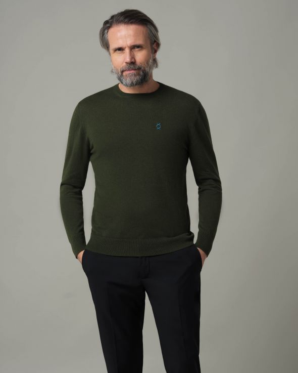 Maglione per uomo Lana colore Verde 