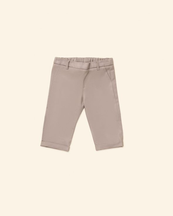 Pantalone per neonato Gabardina colore Tortora 
