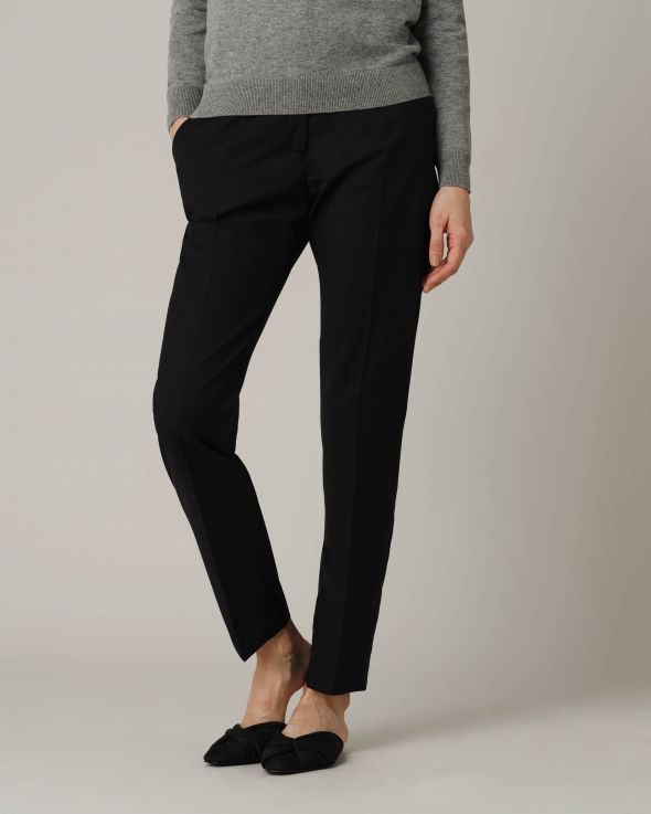 Pantalone per donna Fresco di lana colore Blu 