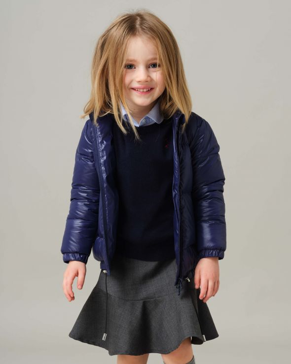 Piumino per bambina Classico colore Blu 