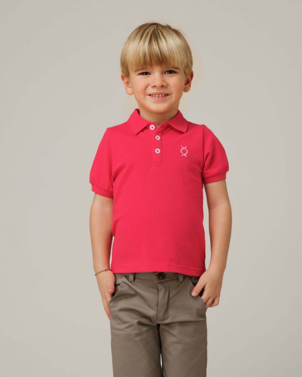 Polo per bambino Corta colore Rosa 