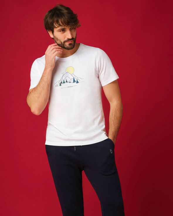 Tshirt per uomo Latte colore Bianco 