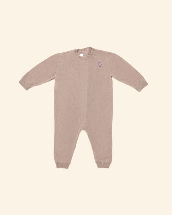 Tutina per neonato Cachemire colore Beige 