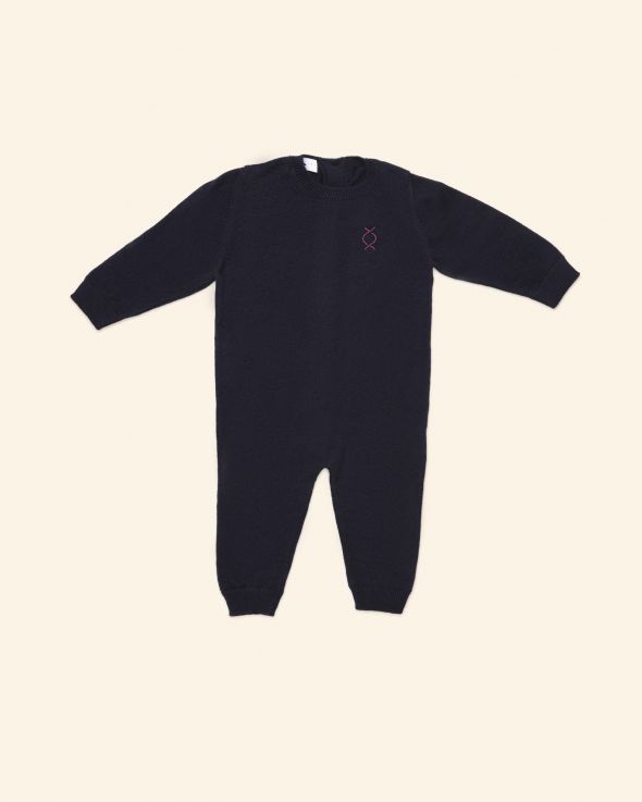 Tutina per neonato Cachemire colore Blu 