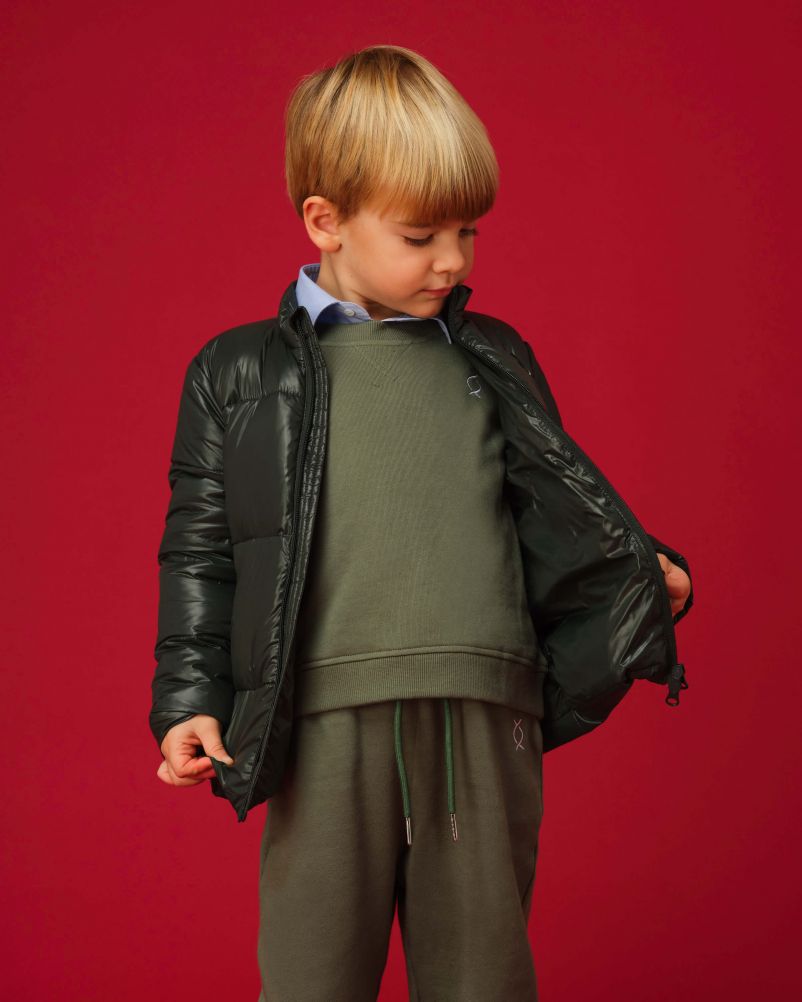 Piumino con 100% vera piuma d