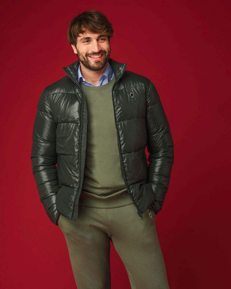 Piumino con 100% vera piuma d