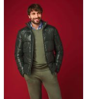 Piumino con 100% vera piuma d'oca