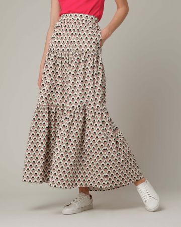 Gonna in Voile stampato