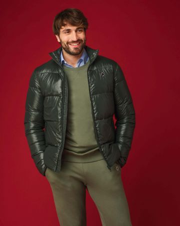 Piumino con 100% vera piuma d'oca